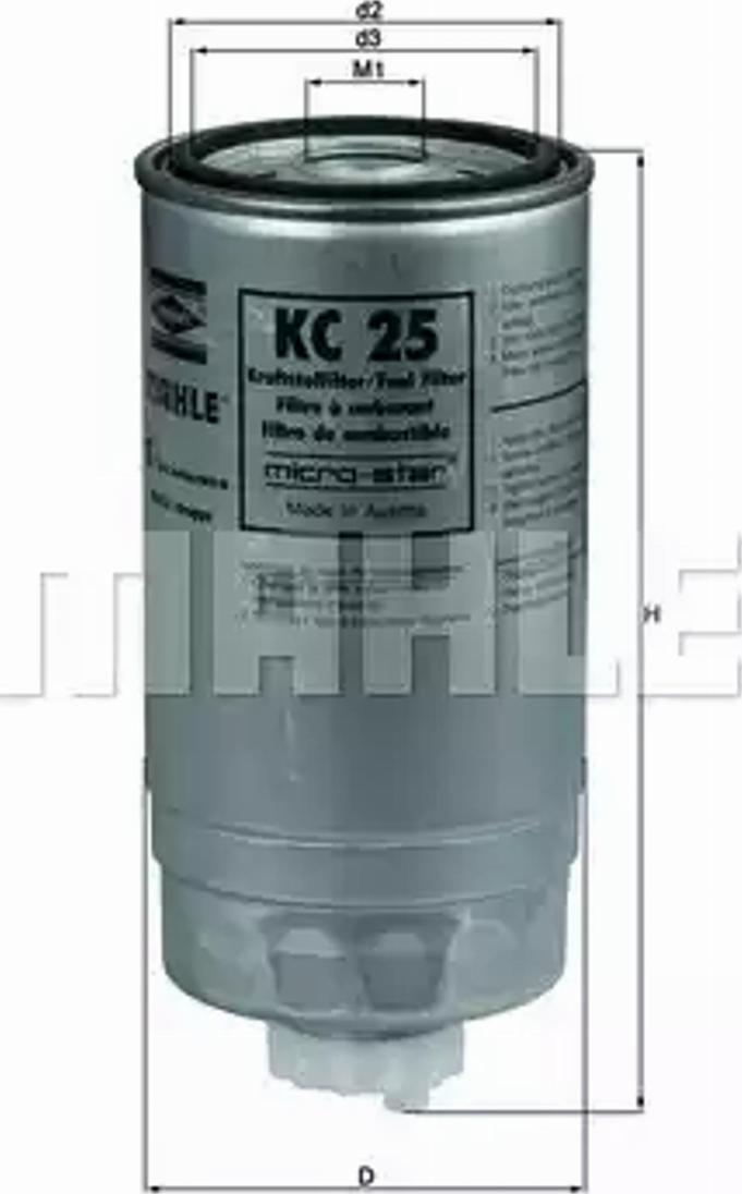 KNECHT KC 25 - Fuel filter www.autospares.lv