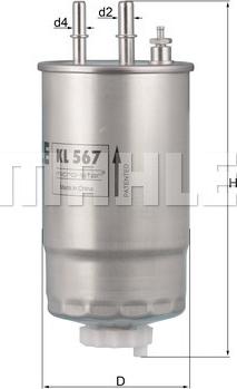 KNECHT KL 567 - Fuel filter www.autospares.lv