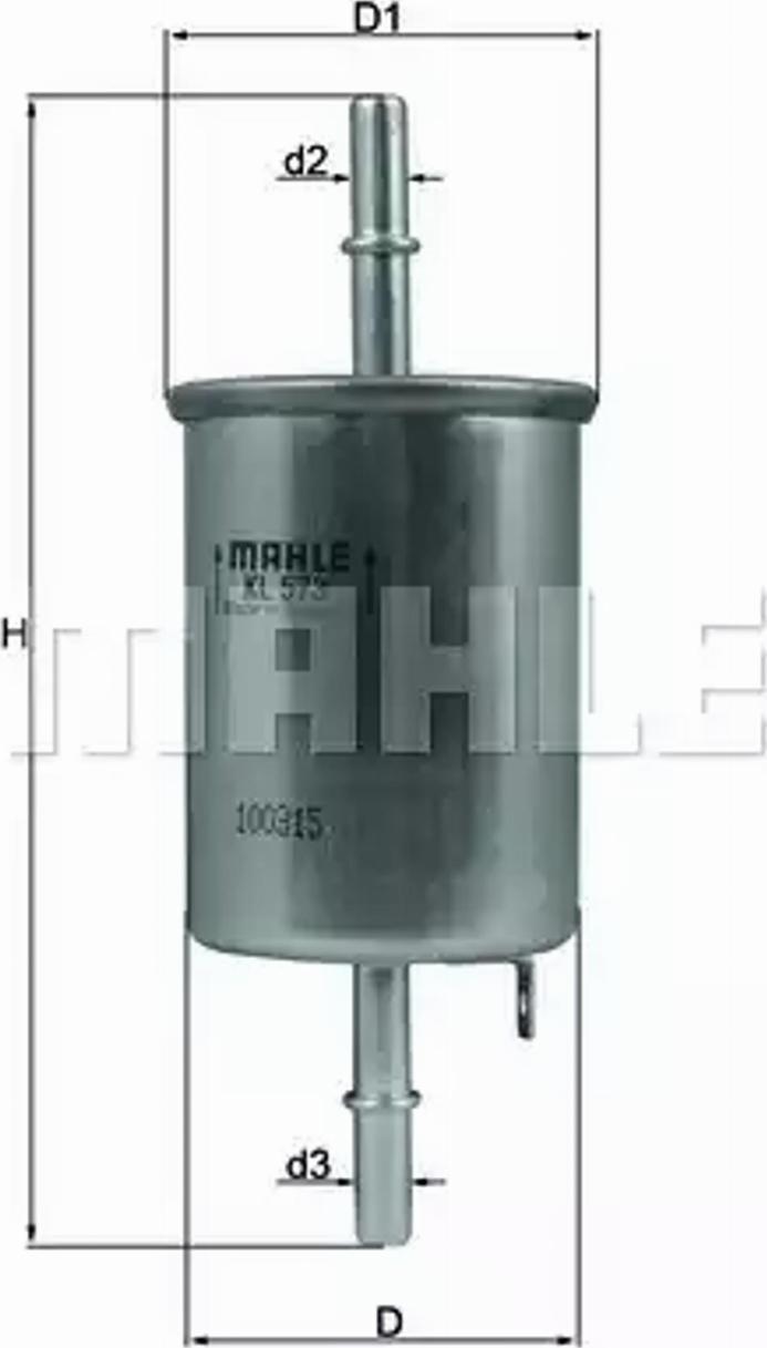 KNECHT KL 573 - Fuel filter www.autospares.lv