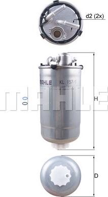 KNECHT KL 157/1D - Fuel filter www.autospares.lv