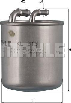 KNECHT KL 313 - Degvielas filtrs www.autospares.lv