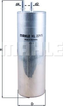 KNECHT KL 229/5 - Fuel filter www.autospares.lv