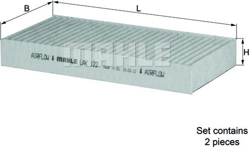 KNECHT LAK 122/S - Filtrs, Salona telpas gaiss www.autospares.lv