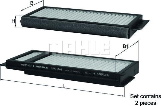 KNECHT LAK 346/S - Filtrs, Salona telpas gaiss autospares.lv