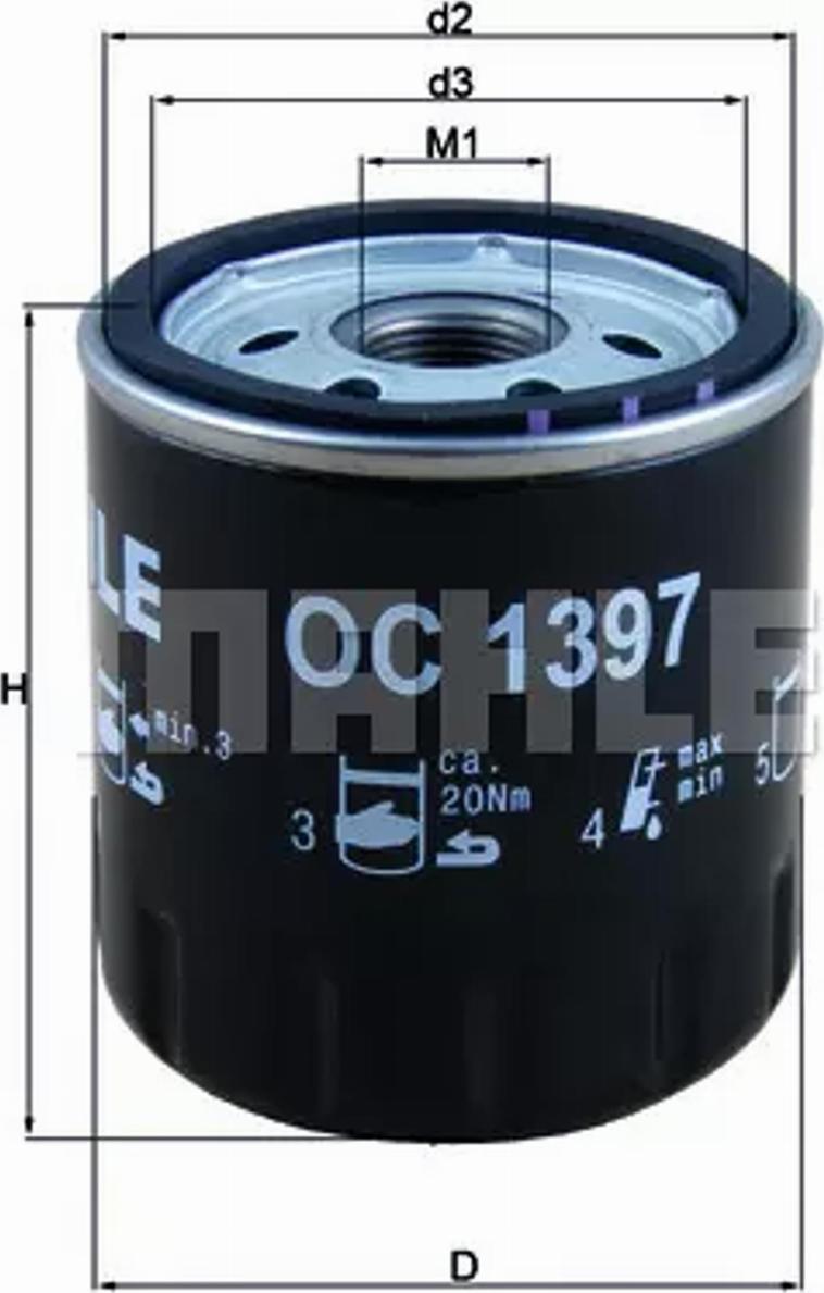 KNECHT OC 1397 - Oil Filter www.autospares.lv