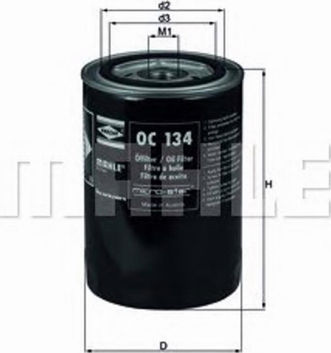 KNECHT OC 134 - Oil Filter www.autospares.lv