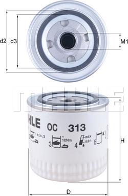 KNECHT OC 313 - Eļļas filtrs autospares.lv