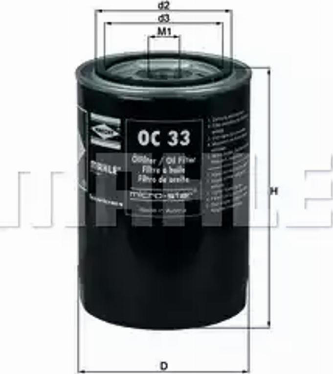 KNECHT OC 33 - Oil Filter www.autospares.lv