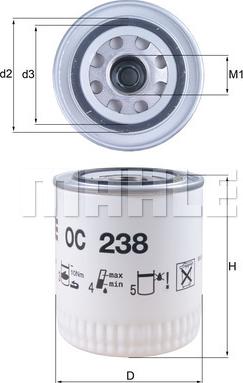 KNECHT OC 238 - Eļļas filtrs autospares.lv