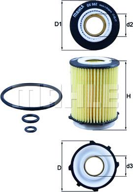 KNECHT OX 982D - Eļļas filtrs autospares.lv