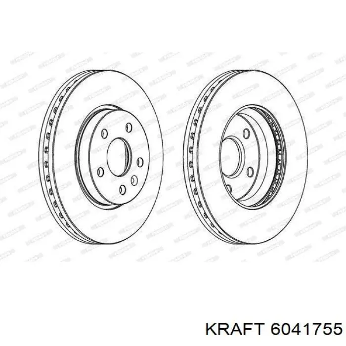 KRAFT AUTOMOTIVE 6041755 - Bremžu diski autospares.lv