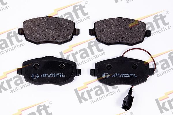 KRAFT AUTOMOTIVE 6006702 - Тормозные колодки, дисковые, комплект www.autospares.lv