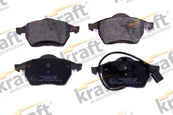 KRAFT AUTOMOTIVE 6000325 - Тормозные колодки, дисковые, комплект www.autospares.lv