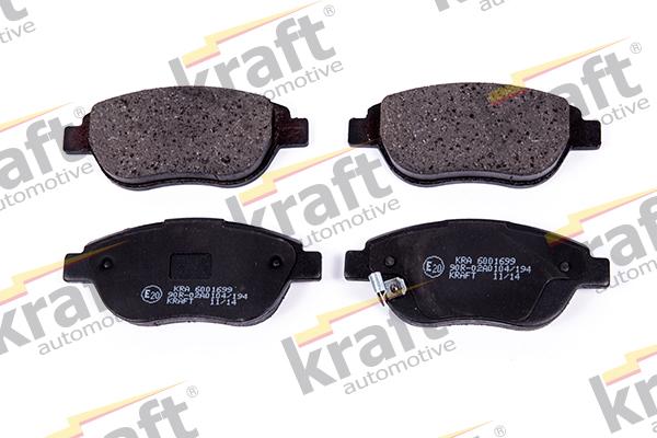 KRAFT AUTOMOTIVE 6001699 - Тормозные колодки, дисковые, комплект www.autospares.lv