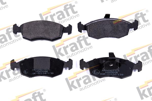 KRAFT AUTOMOTIVE 6003315 - Тормозные колодки, дисковые, комплект www.autospares.lv