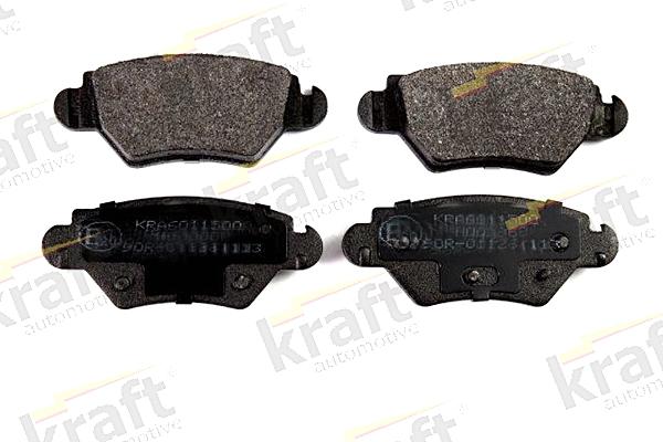 KRAFT AUTOMOTIVE 6011500 - Тормозные колодки, дисковые, комплект www.autospares.lv