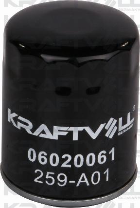 KRAFTVOLL GERMANY 06020061 - Oil Filter www.autospares.lv