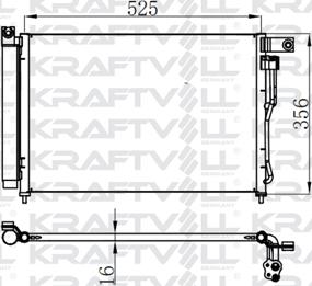 KRAFTVOLL GERMANY 08060058 - Kondensators, Gaisa kond. sistēma www.autospares.lv