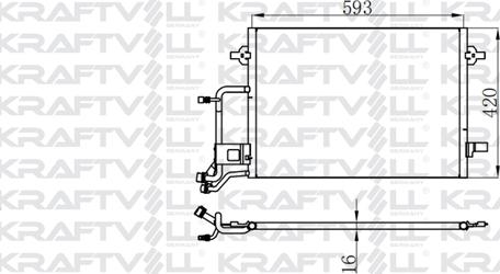 KRAFTVOLL GERMANY 08060150 - Kondensators, Gaisa kond. sistēma www.autospares.lv