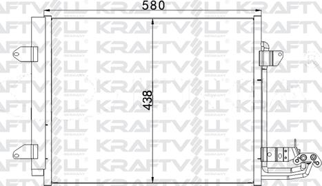 KRAFTVOLL GERMANY 08060133 - Kondensators, Gaisa kond. sistēma www.autospares.lv