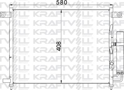 KRAFTVOLL GERMANY 08060137 - Kondensators, Gaisa kond. sistēma www.autospares.lv