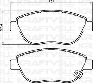 KRAFTVOLL GERMANY 07010044 - Bremžu uzliku kompl., Disku bremzes www.autospares.lv