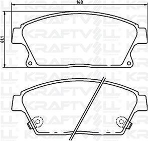 KRAFTVOLL GERMANY 07010057 - Brake Pad Set, disc brake www.autospares.lv