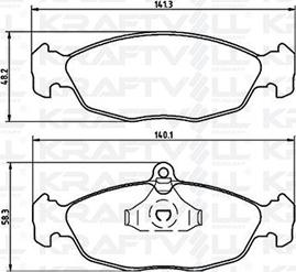 KRAFTVOLL GERMANY 07010009 - Bremžu uzliku kompl., Disku bremzes www.autospares.lv