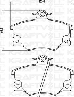 KRAFTVOLL GERMANY 07010006 - Brake Pad Set, disc brake www.autospares.lv