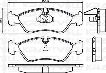 KRAFTVOLL GERMANY 07010008 - Тормозные колодки, дисковые, комплект www.autospares.lv