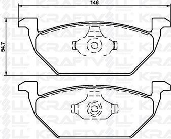 KRAFTVOLL GERMANY 07010014 - Bremžu uzliku kompl., Disku bremzes www.autospares.lv