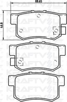 KRAFTVOLL GERMANY 07010080 - Brake Pad Set, disc brake www.autospares.lv