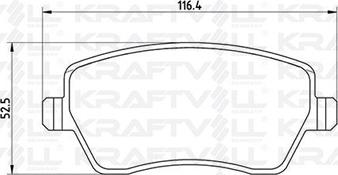 KRAFTVOLL GERMANY 07010083 - Тормозные колодки, дисковые, комплект www.autospares.lv