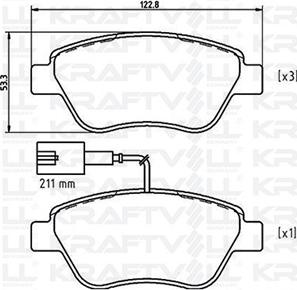 KRAFTVOLL GERMANY 07010034 - Brake Pad Set, disc brake www.autospares.lv