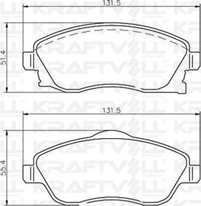 KRAFTVOLL GERMANY 07010031 - Brake Pad Set, disc brake www.autospares.lv