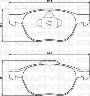 KRAFTVOLL GERMANY 07010033 - Bremžu uzliku kompl., Disku bremzes www.autospares.lv