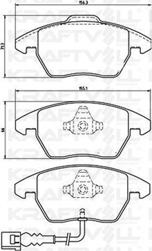 KRAFTVOLL GERMANY 07010025 - Brake Pad Set, disc brake www.autospares.lv