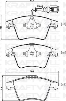 KRAFTVOLL GERMANY 07010028 - Bremžu uzliku kompl., Disku bremzes www.autospares.lv