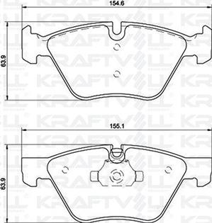 KRAFTVOLL GERMANY 07010107 - Тормозные колодки, дисковые, комплект www.autospares.lv