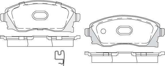 KSH EUROPE 1850.0058203 - Тормозные колодки, дисковые, комплект www.autospares.lv