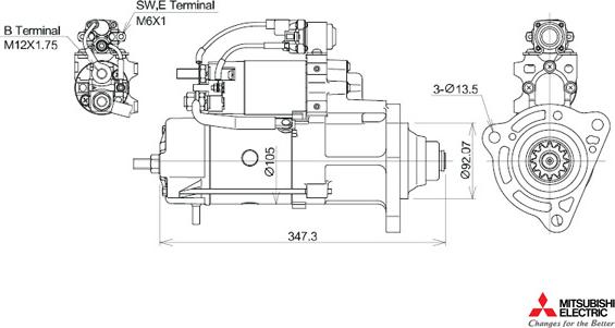 KUTNAK AUTOMOTIVE 723554/M - Starteris autospares.lv