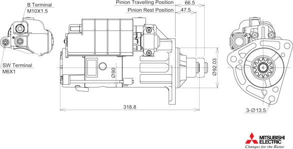 KUTNAK AUTOMOTIVE 723394/M - Starteris www.autospares.lv