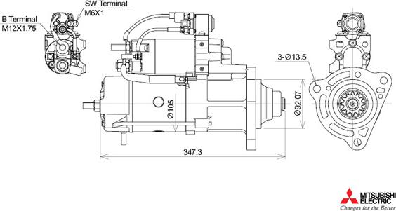 KUTNAK AUTOMOTIVE 723344/M - Starteris autospares.lv