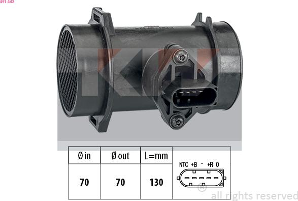 KW 491 442 - Gaisa masas mērītājs autospares.lv