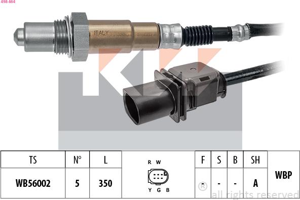 KW 498 464 - Lambda zonde www.autospares.lv