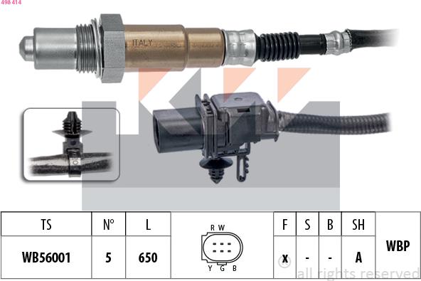 KW 498 414 - Lambda zonde www.autospares.lv