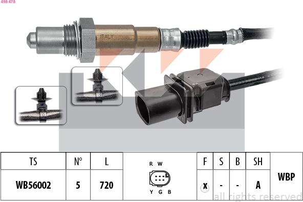 KW 498 478 - Lambda zonde www.autospares.lv