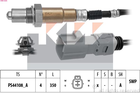 KW 498 556 - Lambda zonde www.autospares.lv