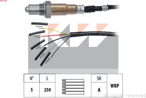 KW 498 560 - Lambda zonde www.autospares.lv