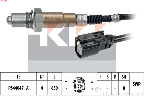 KW 498 366 - Lambda zonde www.autospares.lv